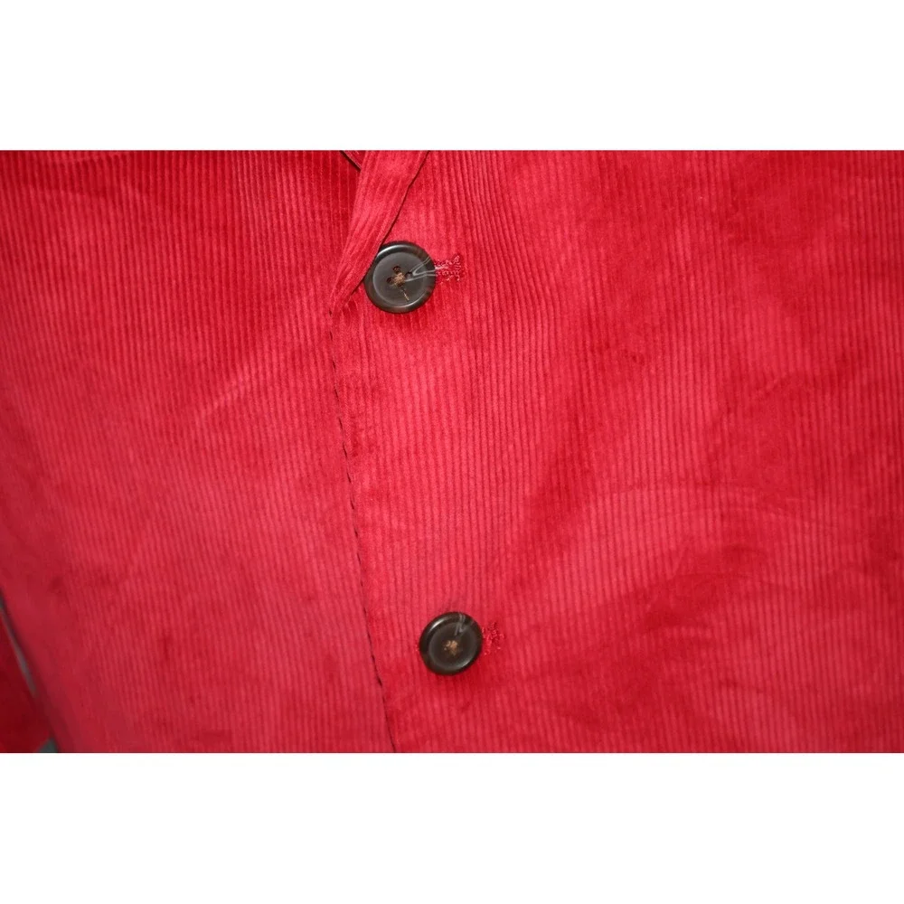 Saddlebred Sport Coat Men 56 Reg Red Corduroy 2Btn Single Vent Jacket Blazer
